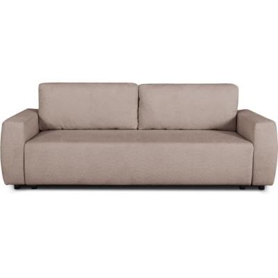 Canapé convertible 3 places PHARELL taupe bouclette