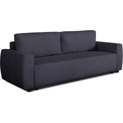 Canapé convertible 3 places PHARELL en tissu Bouclette Noir