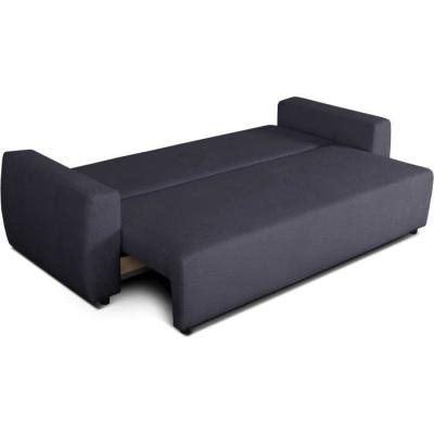 Canapé convertible 3 places PHARELL en tissu Bouclette Noir