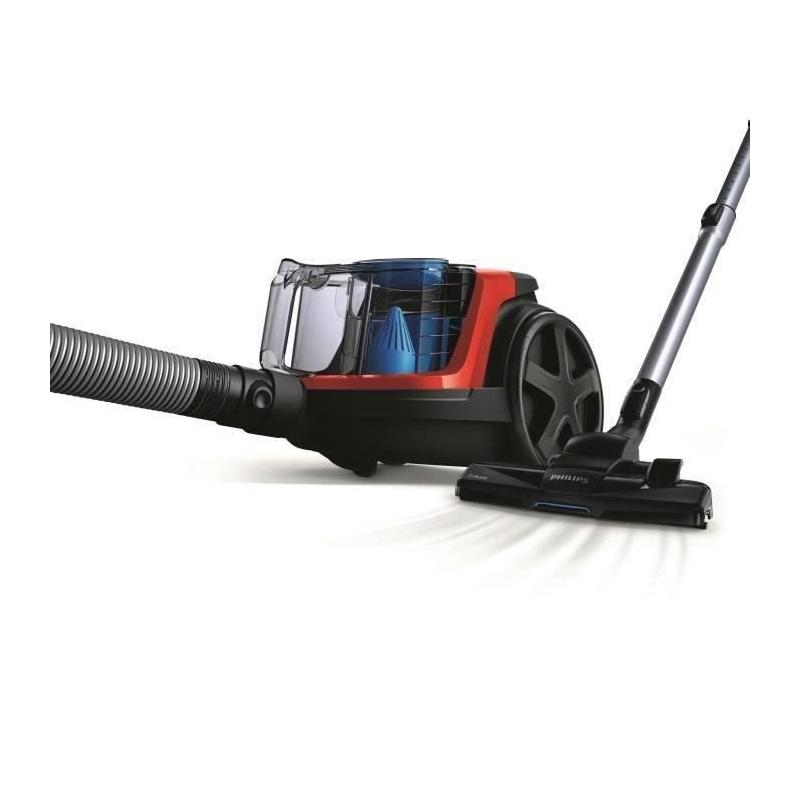Aspirateur traîneau sans sac Philips FC9330/09 PowerPro Compact - Rouge
