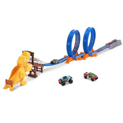 Metal Machines Circuit pour mini voiture de course contre dinosaure ZURU