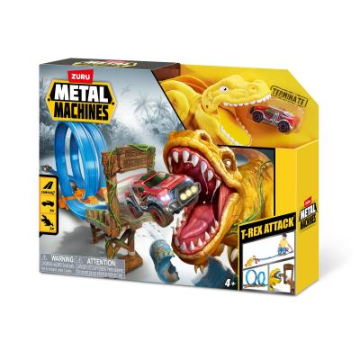 Metal Machines Circuit pour mini voiture de course contre dinosaure ZURU