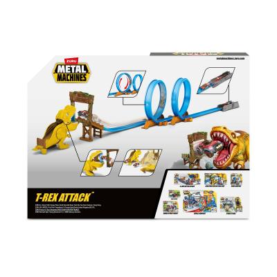 Metal Machines Circuit pour mini voiture de course contre dinosaure ZURU