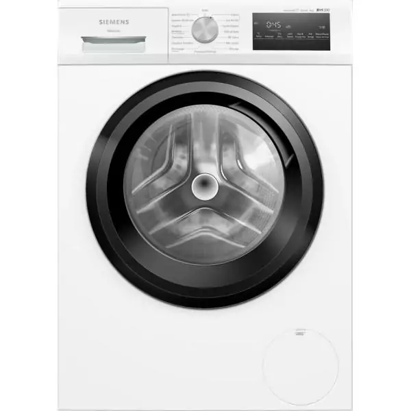 Lave-linge hublot SIEMENS WM14N248FR iQ300 - 8 kg - Induction - L60cm - 1400 trs/min - Classe A - Vapeur- Blanc