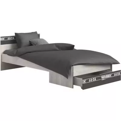 Chambre enfant industrielle complète - Décor gris loft - NOA