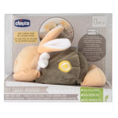 Doudou Lapin Peluche Chauffante CHICCO - Beige
