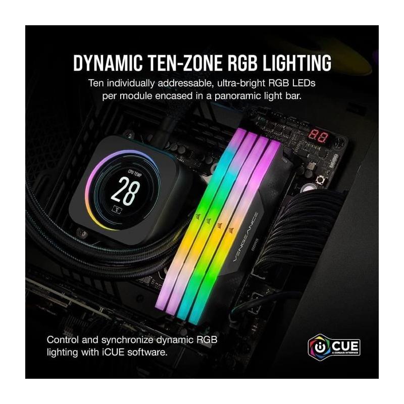 Corsair Vengeance RGB DDR5 32 Go 6400 MHz - Kit Dual Channel