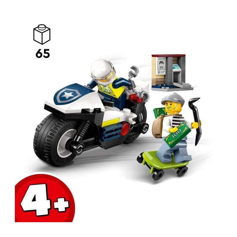 LEGO City 60455: Course-Poursuite en Moto de Police LEGO - 4 ans