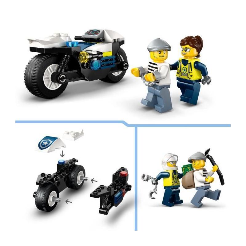 LEGO City 60455: Course-Poursuite en Moto de Police LEGO - 4 ans