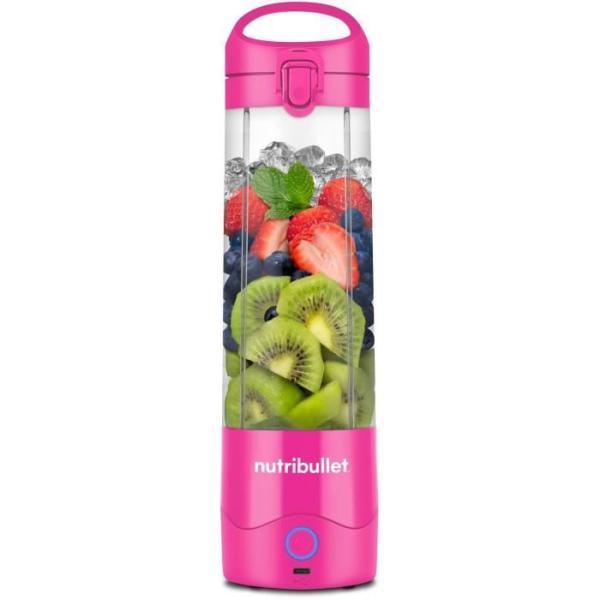 Blender portable - NutriBullet - NBP003MA - 70W - 0.475L - Rose - 1 gourde incluse
