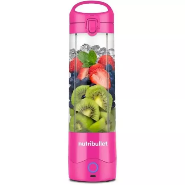 Blender portable - NutriBullet - NBP003BP - 70W - 0.475L - Rose - 1 gourde incluse