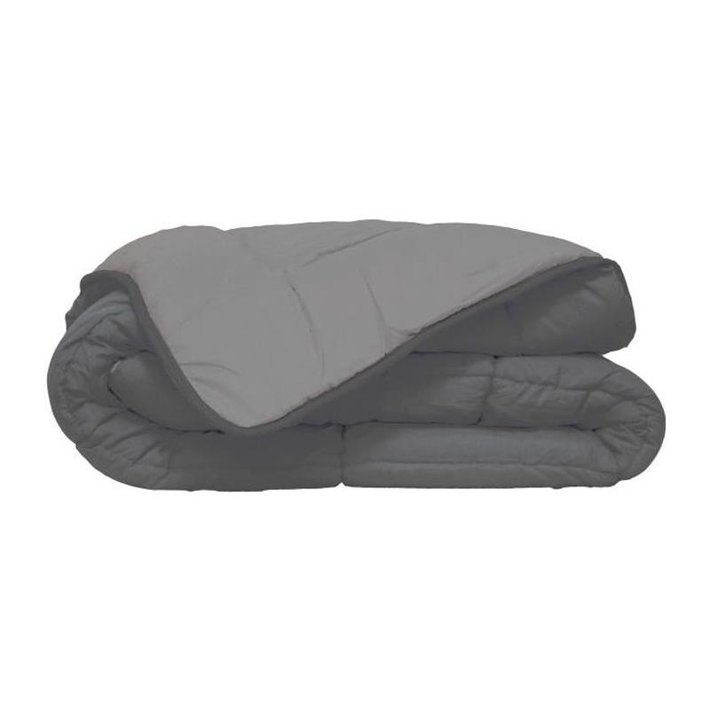 Couette chaude Microfibre 400g/m² Gris & Argent 240x260cm