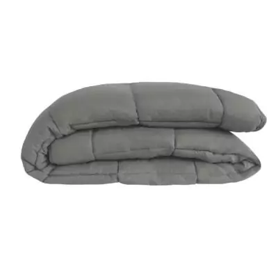 Couette chaude Microfibre 400g/m² Gris & Argent 240x260cm
