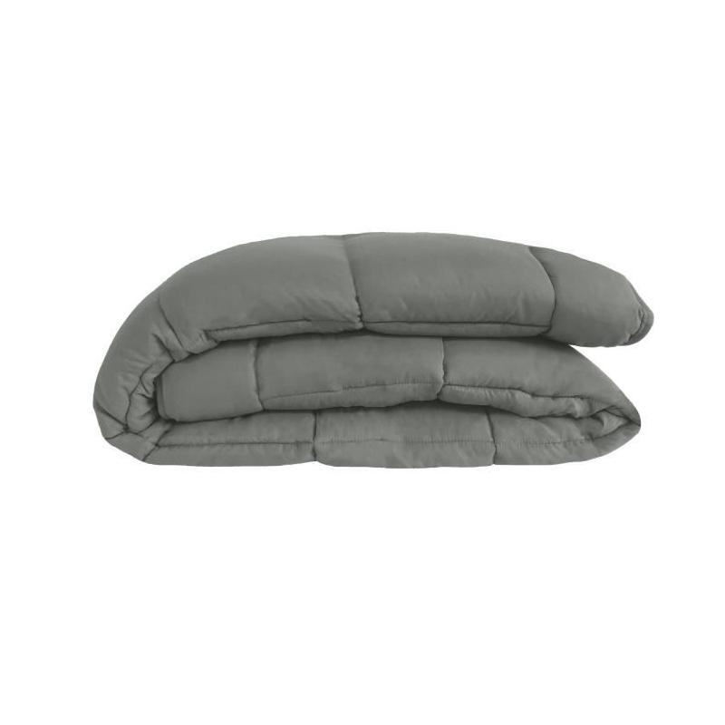 Couette chaude Microfibre 400g/m² Gris & Argent 240x260cm
