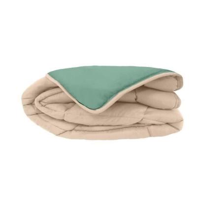 Couette Microfibre 400g/m² Calgary - Beige & Vert - 200x200 cm