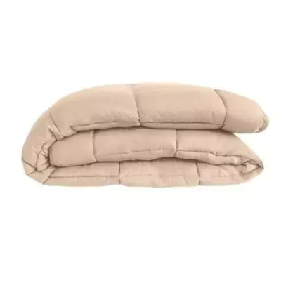 Couette Microfibre 400g/m² Calgary - Beige & Vert - 200x200 cm