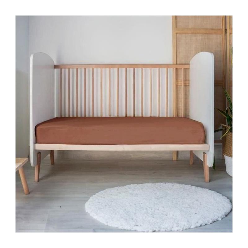 Drap housse en jersey - P'TIT DODO - 70 x 140 cm - Tomette