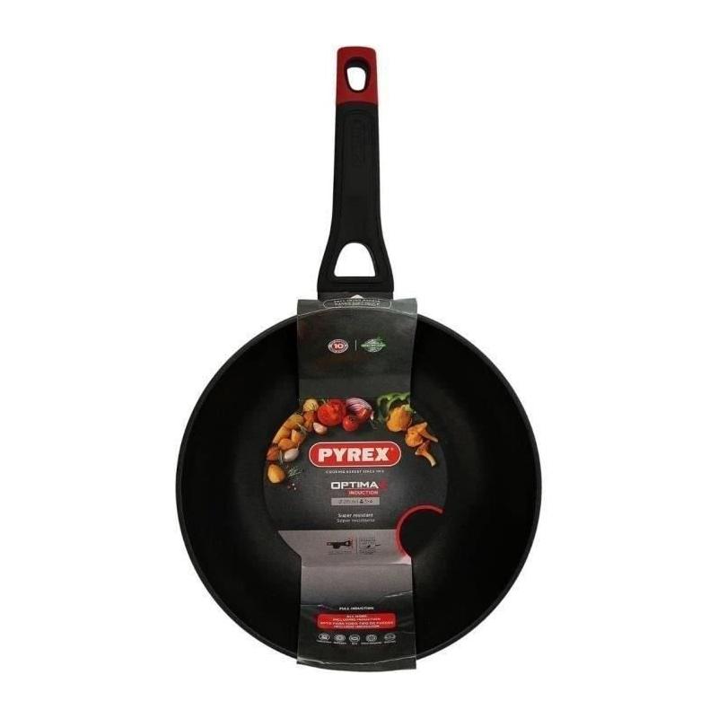 Wok Pyrex 28 cm en aluminium forgé antiadhésif