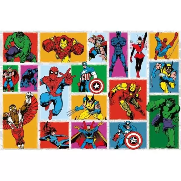 Puzzle 3000 pieces Retro Marvel, Adultes et enfants des 14 ans, Puzzle de qualité supérieure, Collection Mes Héros, 12001549,