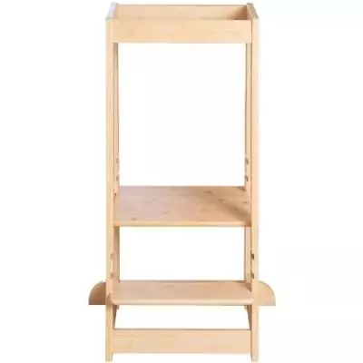 Tour d'apprentissage Montessori Roba - Bambou FSC - Réglable à 3 niveaux - Naturel Tour d'apprentissage Montessori Roba - Bambou FSC - Réglable à 3 niveaux - Naturel