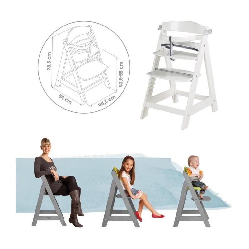 Chaise haute évolutive ROBA SIT UP CLICK & FUN - Bois laqué