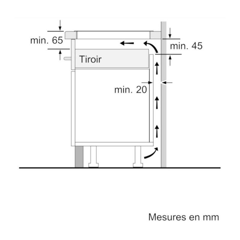Bosch PUC611AA5E Noir Intégré 60 cm Plaque avec zone à induction 3 zone(s)