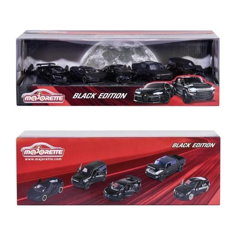 Pack cadeau Majorette - Édition Noire 5 véhicules - Collection STATION DE JEUX