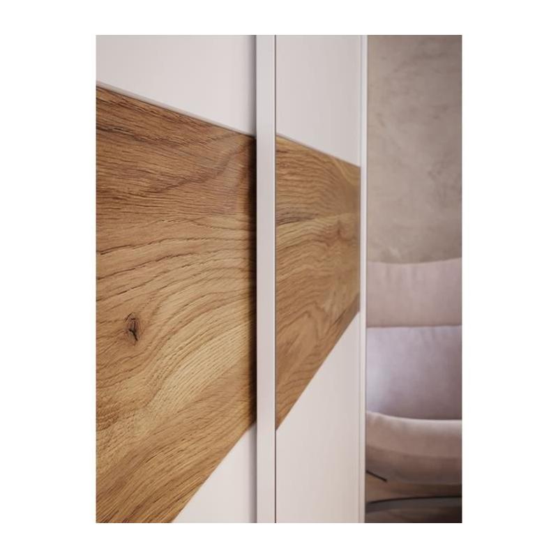 Armoire de chambre SAGITTA - Blanc mat 2 portes coulissantes