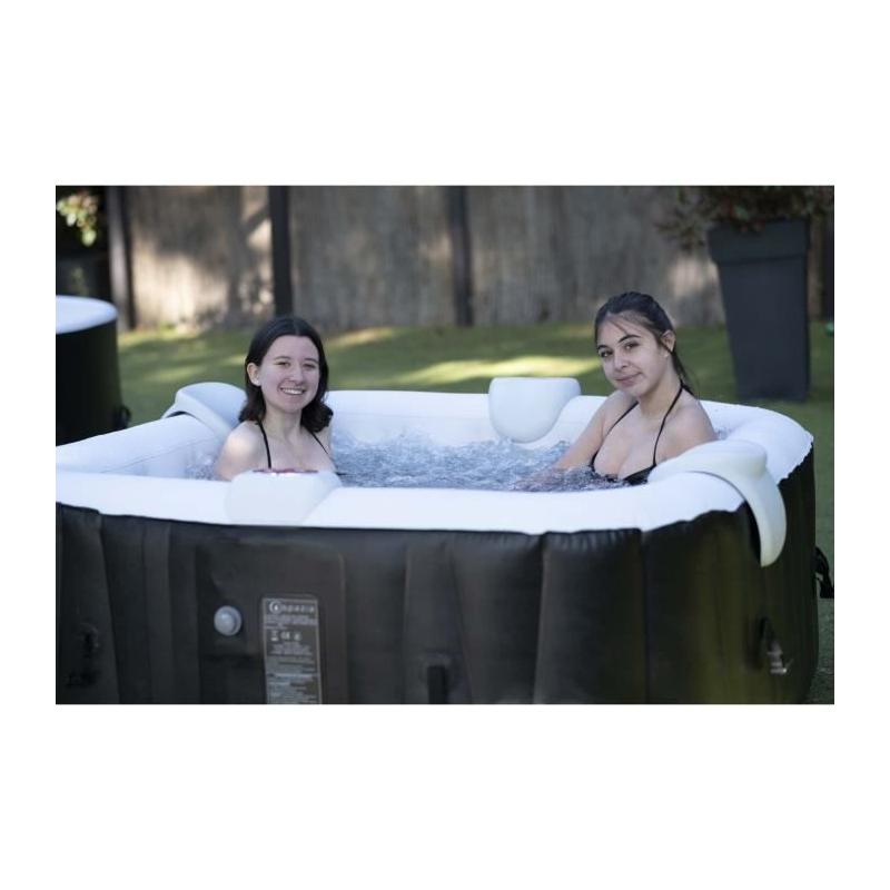 Spa gonflable carré 6 places avec bandeau LED - AC02-LED