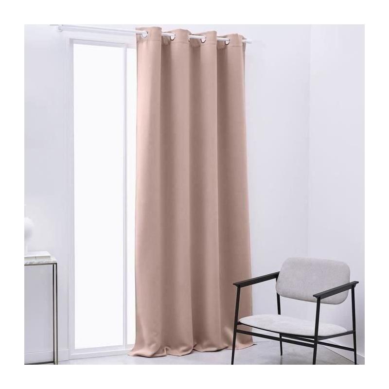 Rideau Occultant 140x240cm Uni Rose des sables