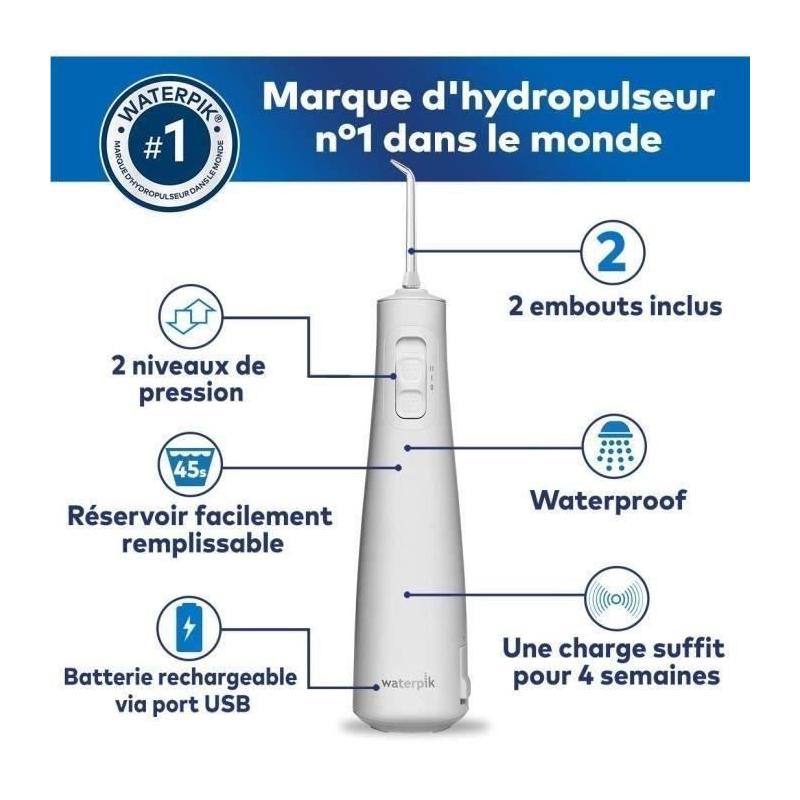 Hydropulseur Waterpik WF-20 Pulse Sans Fil - Efficacité garantie!