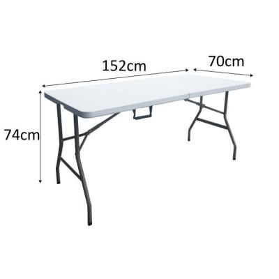 Table de réception pliante 6 personnes - 150 cm - Blanc