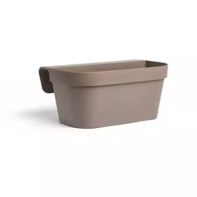 Jardinière crochet GARDEN ID Star - Taupe 50 x 21 cm - Fixation facile