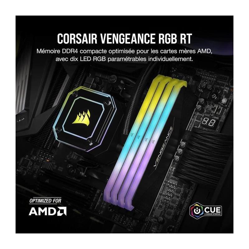 Mémoire RAM CORSAIR VENGEANCE RGB RT 32Go 3600MHz