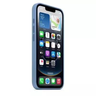 Coque iPhone 16E Silicone Bleu d'hiver • Protection Téléphone