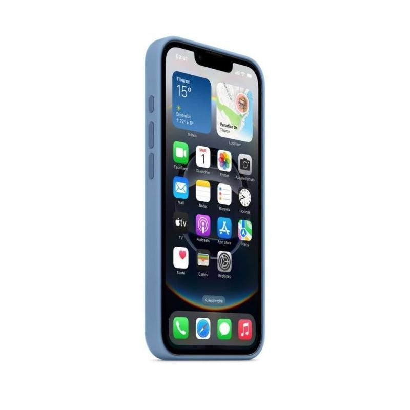 Coque iPhone 16E Silicone Bleu d'hiver • Protection Téléphone