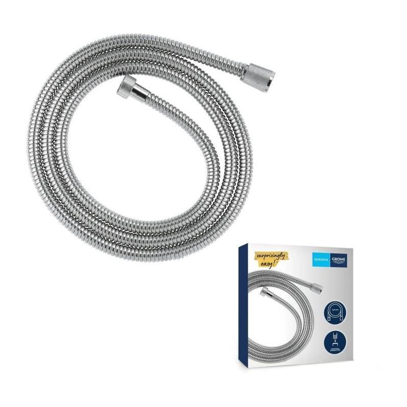 Flexible de douche GROHE VitalioFlex Metal 2m Chromé - Résistant aux pliures