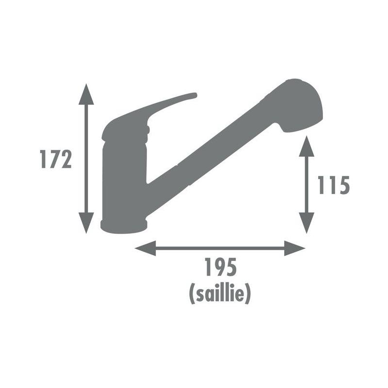 Mitigeur Évier - BAGO Noir Mat - Design Classique