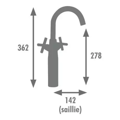 Mettez du style dans votre salle de bain avec le mélangeur NANKA HAUT - Noir