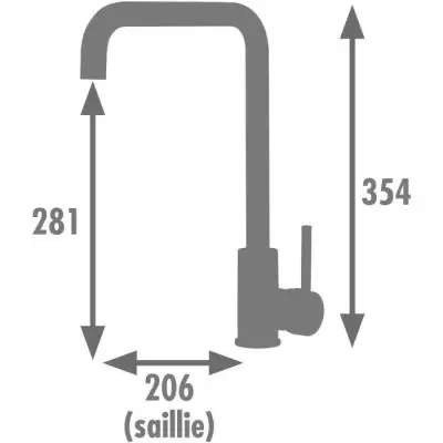 Robinet d'évier design: Edouard Rousseau - Mitigeur Evier SOTO - Chromé