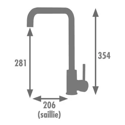 Robinet d'évier design: Edouard Rousseau - Mitigeur Evier SOTO - Chromé