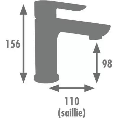 Mitigeur Lavabo MILK Graphite Mat - Style et élégance pour votre cuisine