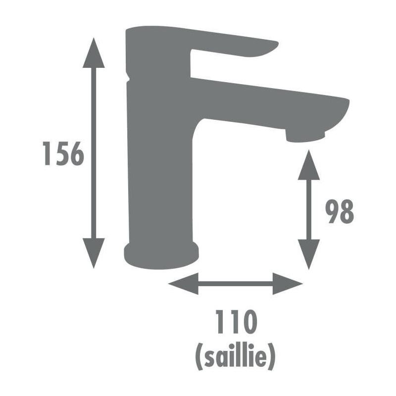 Mitigeur Lavabo MILK Graphite Mat - Style et élégance pour votre cuisine