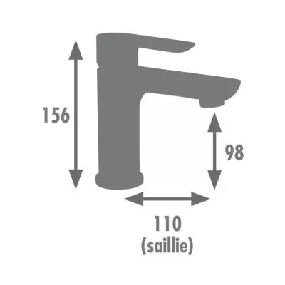 Mitigeur Lavabo MILK Graphite Mat - Style et élégance pour votre cuisine