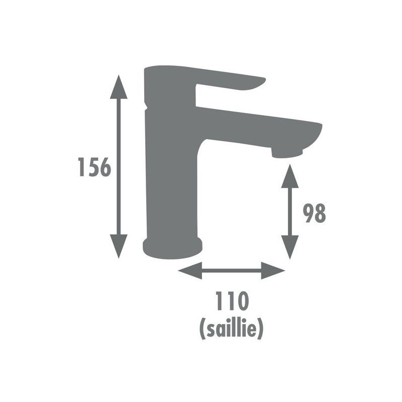 Mitigeur Lavabo MILK Graphite Mat - Style et élégance pour votre cuisine