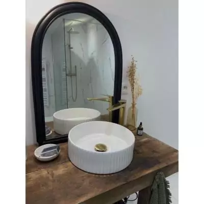 Robinetterie de Salle de Bain: Mitigeur Lavabo GLOSS HAUT en Laiton Brossé