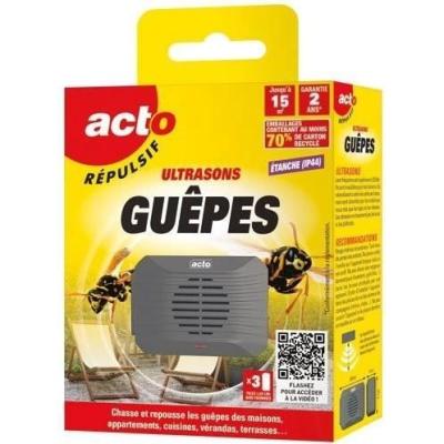 Répulsif ultrasons 15m² max ACTO - Chasse et repousse guêpes