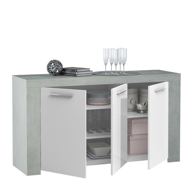 Buffet AMBIT: Style béton satiné pour un rangement moderne