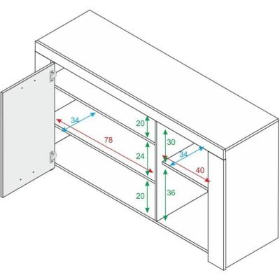 Buffet AMBIT: Style béton satiné pour un rangement moderne