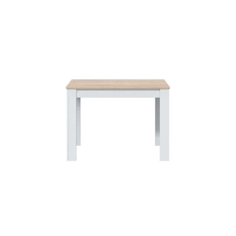 Table à manger LILIAN Blanc / Bois - 109 x 67cm